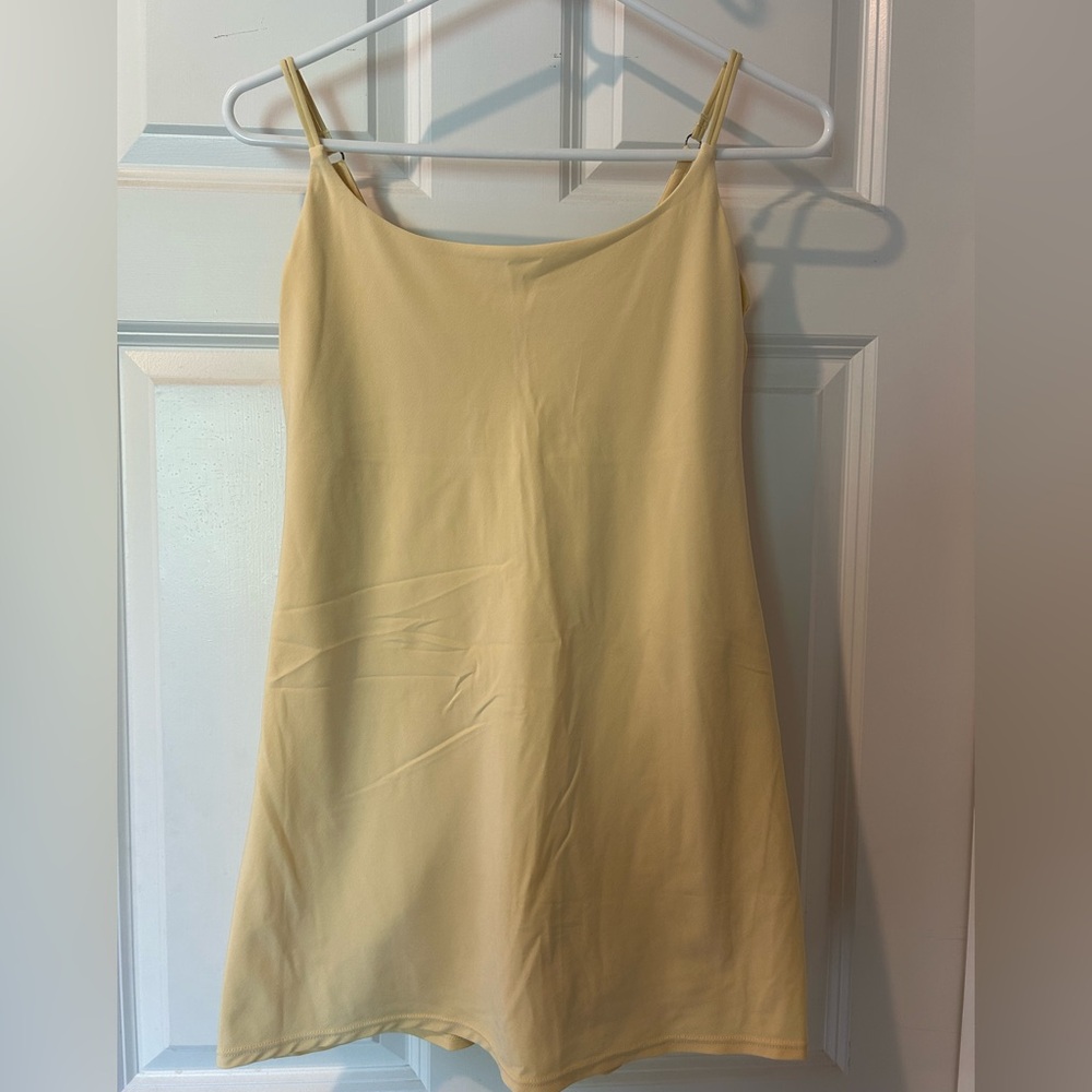Abercrombie & Fitch Butter Yellow Active Dress with Built In Shorts